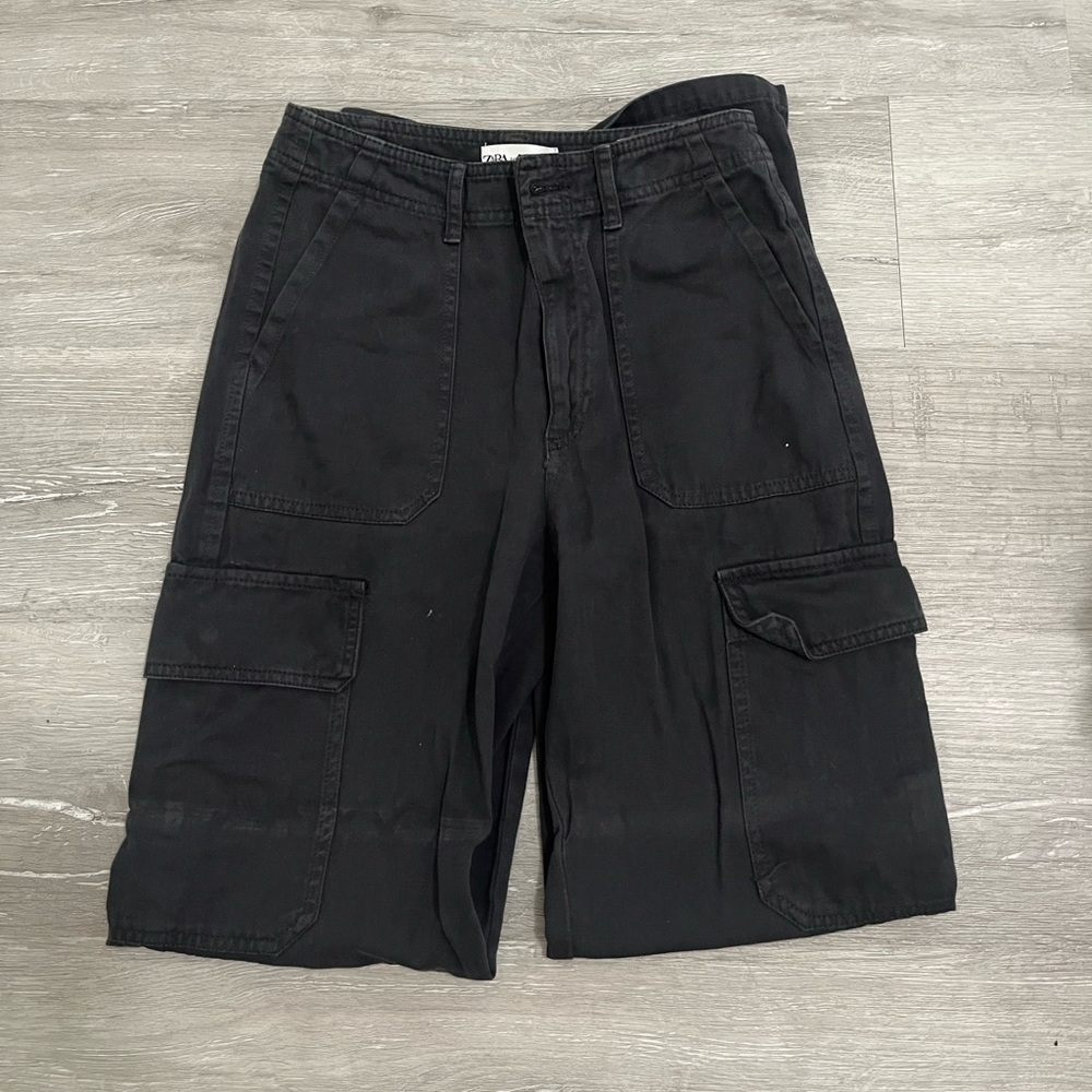 Zara dark navy blue cargo pants